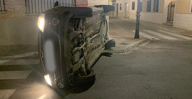 Fuerte accidente en un punto negro de Cheste