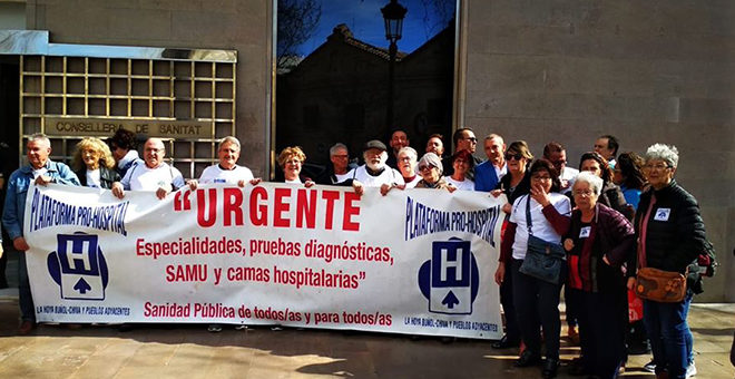 La plataforma Pro-hospital visita la conselleria