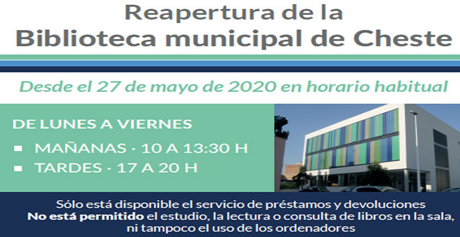 Cheste reabre la biblioteca municipal