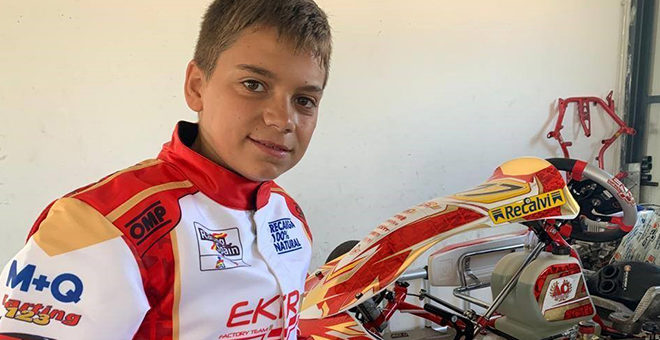 Adrián Malheiro, triple campeón de España de Karts
