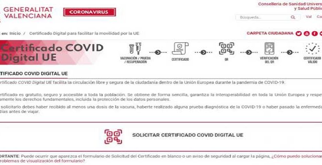 Se comienza a emitir el certificado Covid