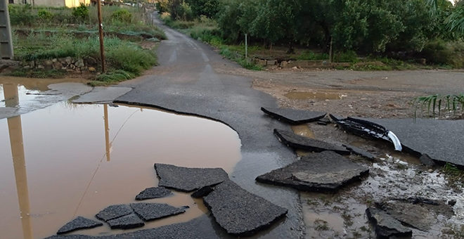 Reparación de caminos tras las últimas lluvias