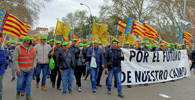 Los agricultores chestanos protestan en Madrid