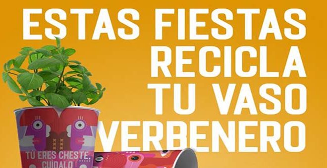 Vasos reutilizables y punto violeta para las Paellas