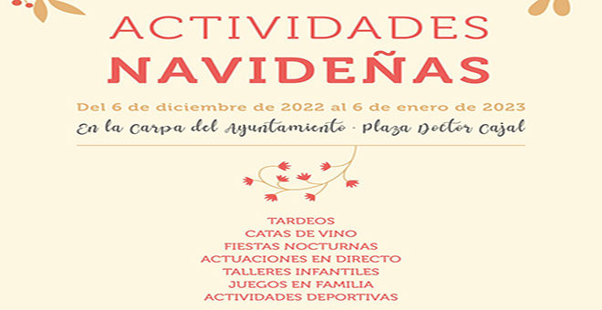 Una carpa para actividades navideñas