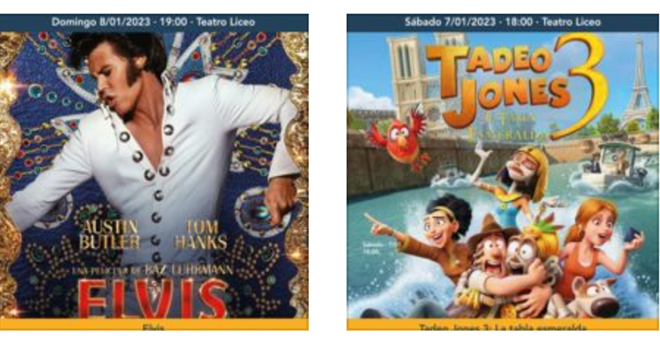 Doble sesión de cine de actualidad