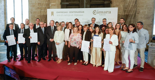 Tres empresas chestanas reconocidas por la Cámara de comercio de Valencia