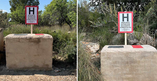 Se instalan dos hidrantantes forestales en Cheste