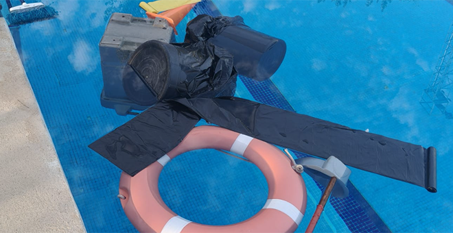 Actos vandálicos en la piscina municipal